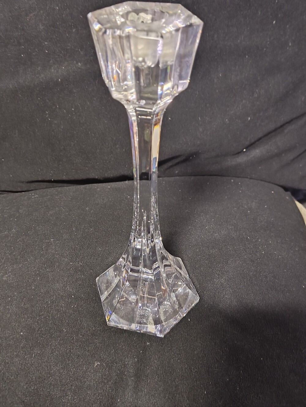 Atlantis Crystal 10" Candlestick Holder Portugues - Clear
